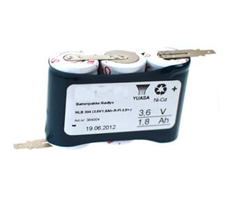 Batteripakke 3618-304, (3,6V - 1,8Ah - R - Fl. +- 4,8)