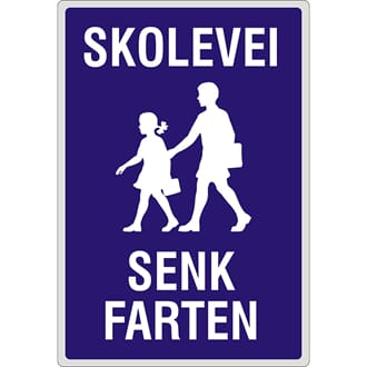SKOLEVEI - SENK FARTEN, 50x70 cm.